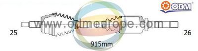 Multiparts 18-292780 Полуось в сборе для RENAULT CAPTUR I (J5_, H5_) 1.5 dCi 110