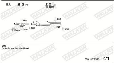 ABGASANLAGE WALKER VWK008859C