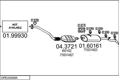 SISTEM DE ESAPAMENT MTS OPEL60569A010460