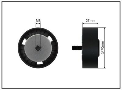Kreipiantysis skriemulys, V formos rumbuotas diržas