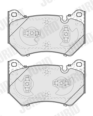 Комплект тормозных колодок, дисковый тормоз JURID 574041J для AUDI Q5