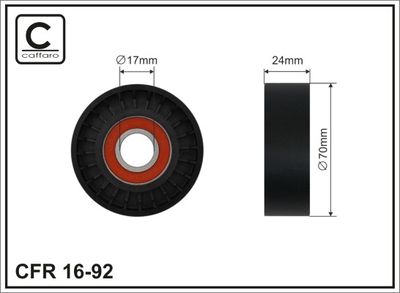 Tensioner Pulley, V-ribbed belt 16-92