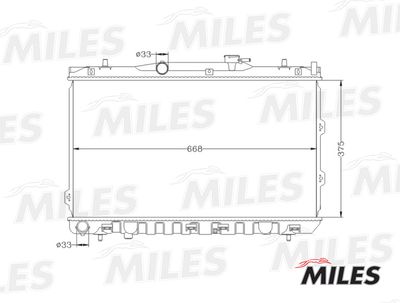 Радиатор, охлаждение двигателя MILES ACRB055