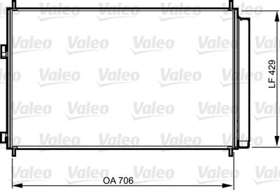 VALEO 814204 Радіатор кондиціонера для TOYOTA (Тойота)