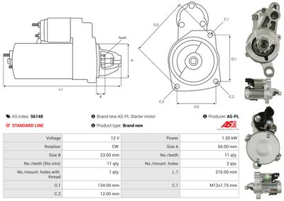 STARTER AS-PL S6148 4