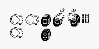 SET MONTARE SISTEM DE ESAPAMENT