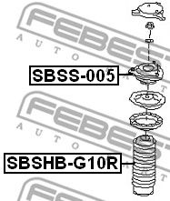 SBSS-005 Опора заднего амортизатора  FEBEST FEBEST 