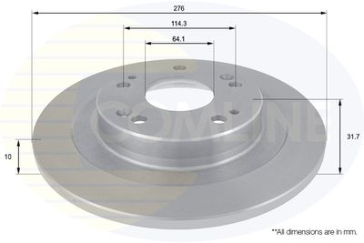 COMLINE ADC0571 Тормозные диски  для HONDA CIVIC (Хонда Цивик)
