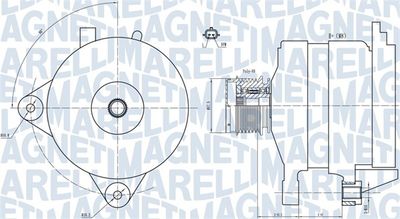 Генератор MAGNETI MARELLI 063731888010 для CITROËN C6