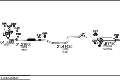 SISTEM DE ESAPAMENT MTS FORD02809A005191