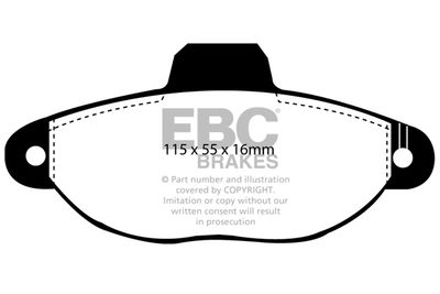 Комплект тормозных колодок, дисковый тормоз EBC Brakes DP945/2 для FORD KA