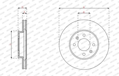 BREMSSCHEIBE FERODO DDF2982C 2
