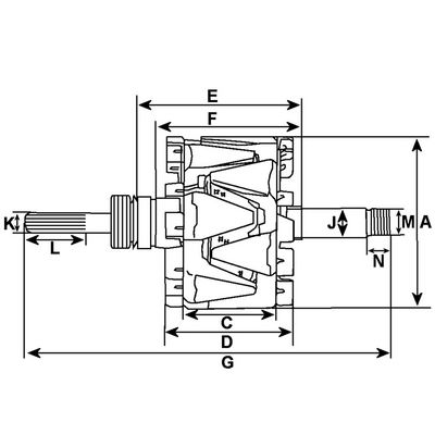 Rotor, generátor HC-Cargo F 032 237 127