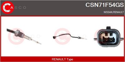 SENZOR TEMPERATURA GAZE EVACUARE CASCO CSN71F54GS