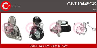 Стартер CASCO CST10445GS для VW CADDY