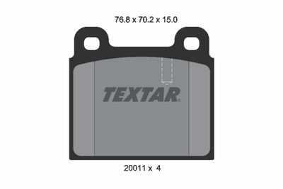 Комплект тормозных колодок, дисковый тормоз TEXTAR 2001102 для FERRARI 208/308