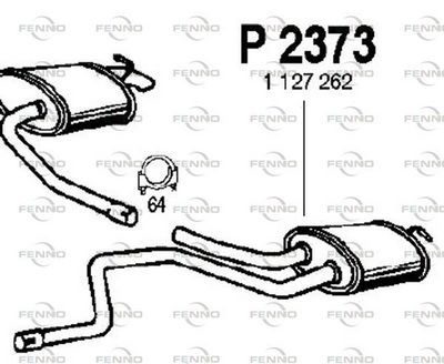 FENNO P2373 Глушитель выхлопных газов  для FORD MONDEO I седан (GBP) 2.5 i 24V