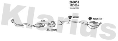 Układ wydechowy KLARIUS 600511E