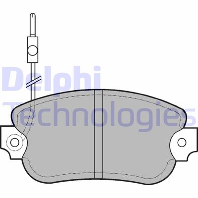 Комплект тормозных колодок, дисковый тормоз DELPHI LP97 для LANCIA TREVI