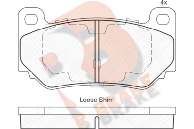 R BRAKE RB2071 Тормозные колодки и сигнализаторы  для MG MGF (Мджи Мджиф)