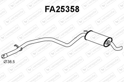 Глушитель выхлопных газов конечный VENEPORTE FA25358 для FIAT SEICENTO