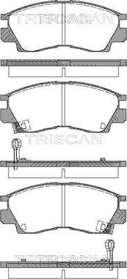 Комплект тормозных колодок, дисковый тормоз TRISCAN 8110 42914 для MITSUBISHI SAPPORO