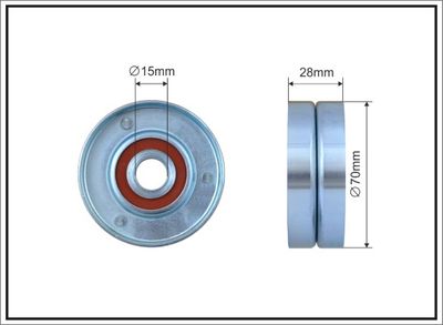 Tensioner Pulley, V-ribbed belt 500252