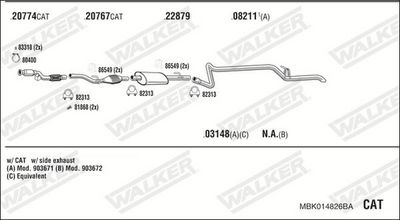 SISTEM DE ESAPAMENT WALKER MBK014826BA