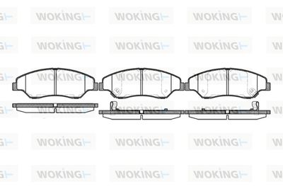 Комплект тормозных колодок, дисковый тормоз WOKING P6393.02 для KIA RETONA