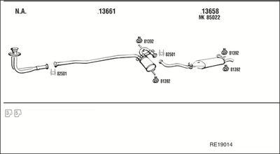 Układ wydechowy WALKER RE19014