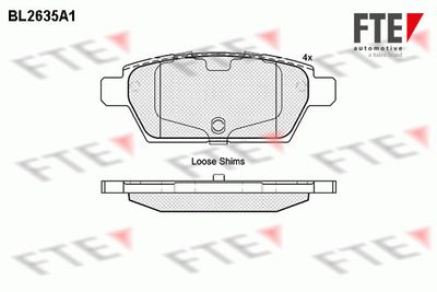 Комплект тормозных колодок, дисковый тормоз FTE BL2635A1 для MAZDA 6