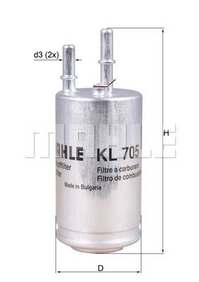 Топливный фильтр KNECHT KL 705 для VOLVO V60