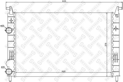Радиатор, охлаждение двигателя STELLOX 10-25699-SX для FIAT PALIO