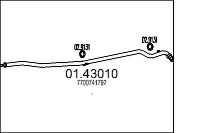 Rura wydechowa MTS 01.43010
