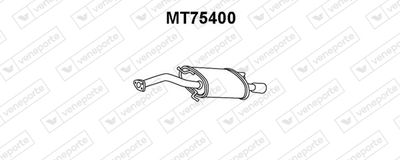 Глушитель выхлопных газов конечный VENEPORTE MT75400 для MITSUBISHI CARISMA