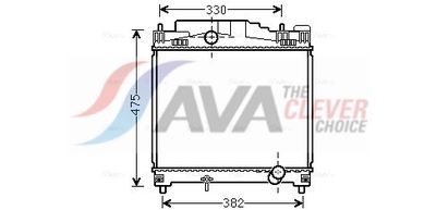 радиатор, охлаждане на двигателя AVA Clever Choice TOA2502