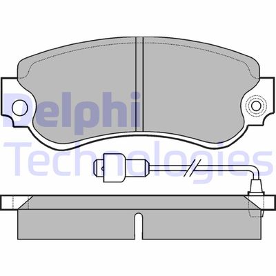 Комплект тормозных колодок, дисковый тормоз DELPHI LP232 для SEAT MALAGA