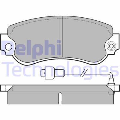 Комплект тормозных колодок, дисковый тормоз DELPHI LP232 для TALBOT 1307-1510