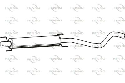 FENNO P4580 Глушитель выхлопных газов  для OPEL ZAFIRA A вэн (T98) 1.8 16V (F75)