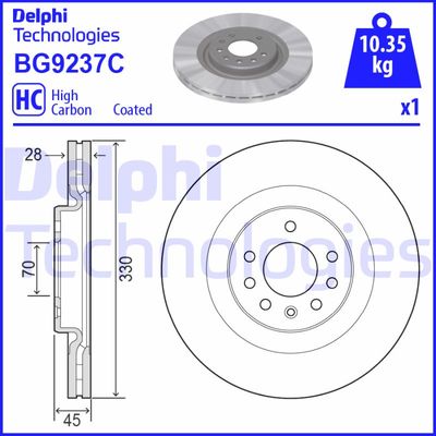 DELPHI BG9237C Деталь для OPEL CORSA E (X15) 1.6 Turbo (08, 68)