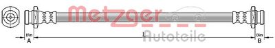Тормозной шланг METZGER 4110492 для CHEVROLET SPARK