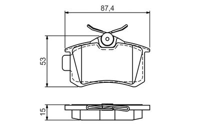 BOSCH 0 986 494 519 Комплект тормозных колодок, дисковый тормоз 