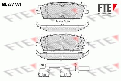 Комплект тормозных колодок, дисковый тормоз FTE 9011070 для CADILLAC ESCALADE