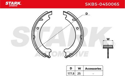 комплект спирачна челюст STARK SKBS-0450065
