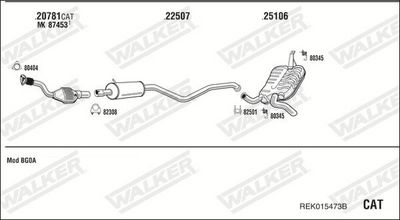 ABGASANLAGE WALKER REK015473B