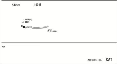 Układ wydechowy WALKER ADK033416A