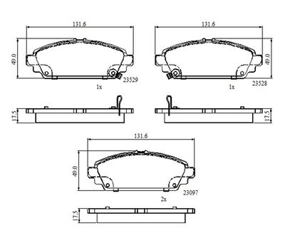 NATIONAL NP3111 Тормозные колодки и сигнализаторы для HONDA CIVIC VII Hatchback (EU, EP, EV) 1.7 CTDi (EP4)