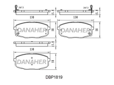 DBP1819 DANAHER Комплект тормозных колодок, дисковый тормоз