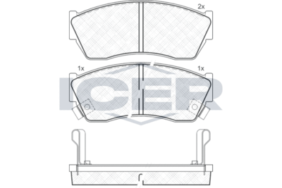 Комплект тормозных колодок, дисковый тормоз ICER 180811 для SUZUKI CAPPUCCINO