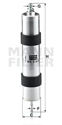 Топливный фильтр MANN-FILTER WK 516/2 для BMW Z8